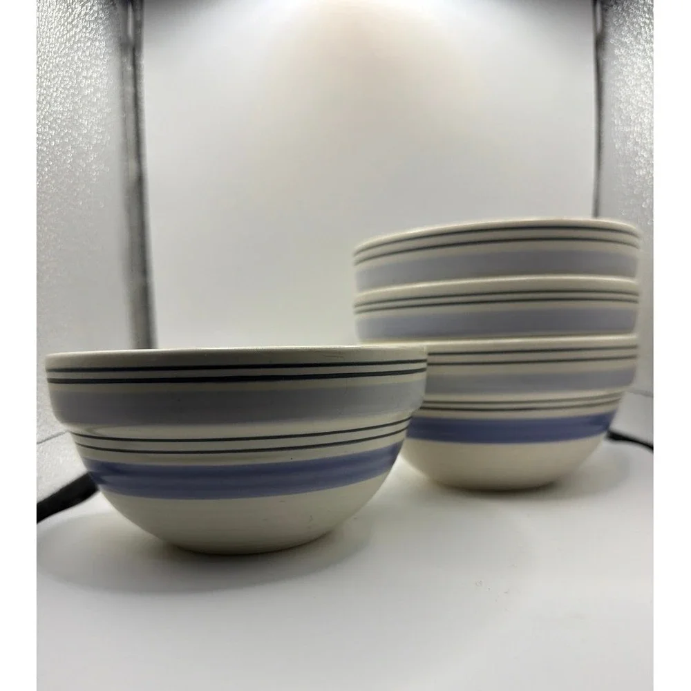4‎ Rio Soup Bowls Pfaltzgraff Hand Painted Cereal Bowl